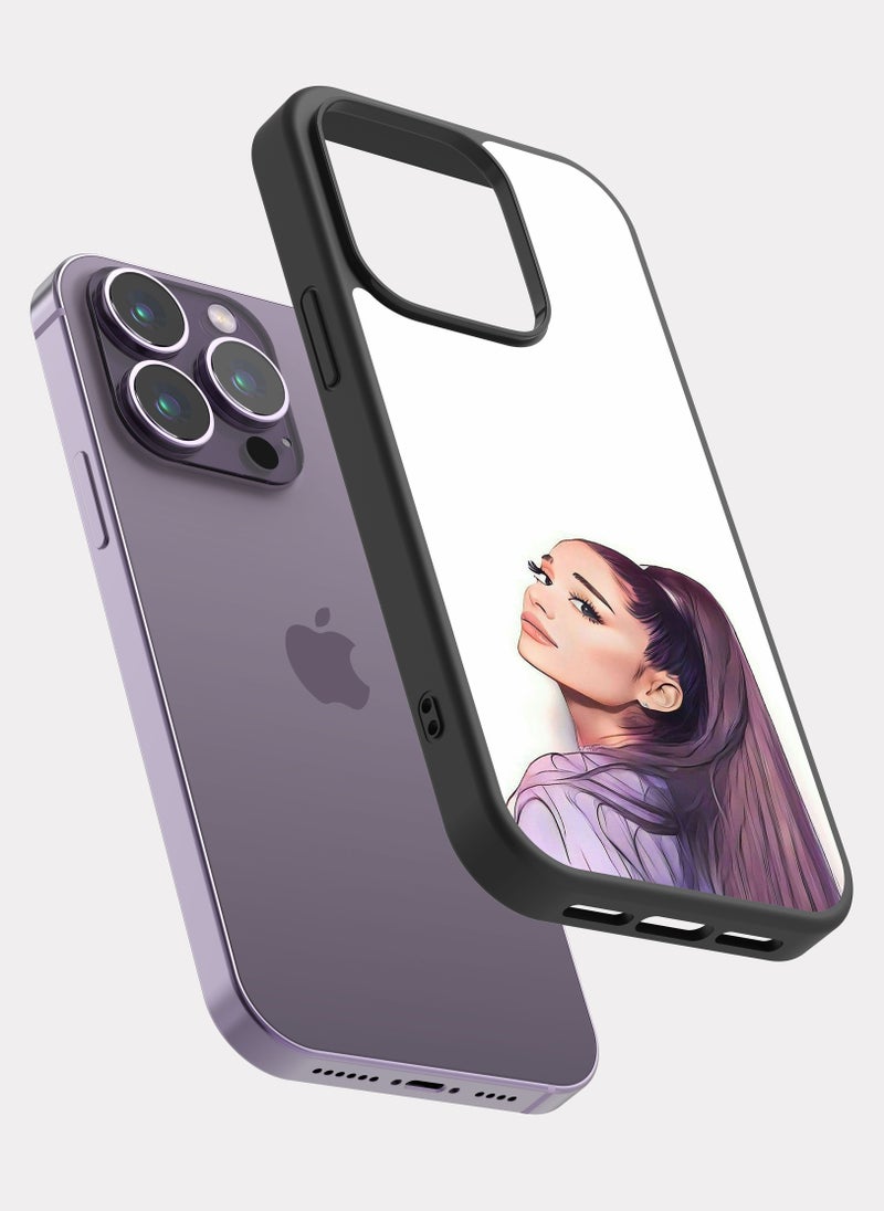 بكسلات كفر ايفون 14 برو اريانا غراندي ابيض - Image 2