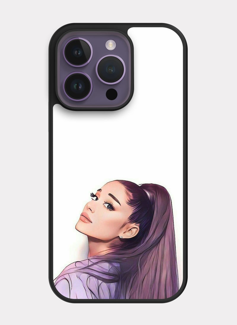 بكسلات كفر ايفون 14 برو اريانا غراندي ابيض - Image 1