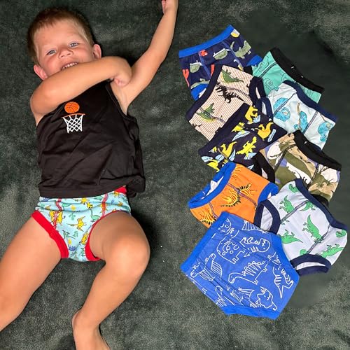 BIG ELEPHANT 10-Packs Training Underwear Absorbent Toddler Potty Trained Pants for Boys and Girls, 3T - Image 2