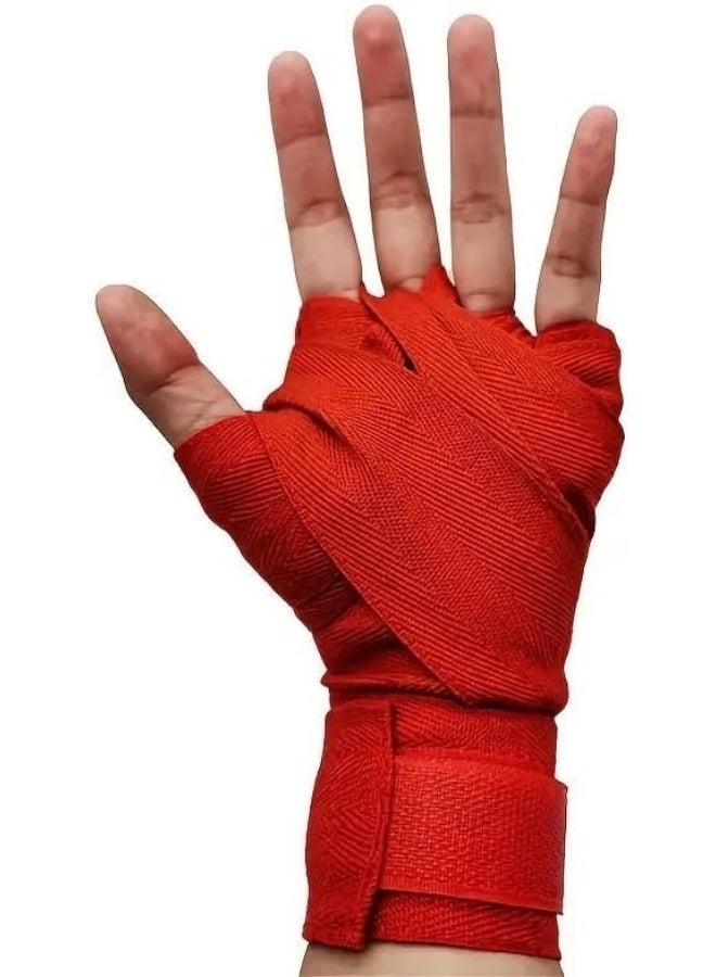 Hand Boxing Strap - 2 Pieces - Multicolor Cotton - Image 4
