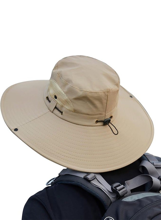 Sun Hats,UPF 50+ Waterproof Mesh Wide Brim Bucket Fishing Hat ,Summer Hat with Large Brim Sunshade outdoor Hat Mountaineering Sun Protection Breathable Sun Hat - Image 4