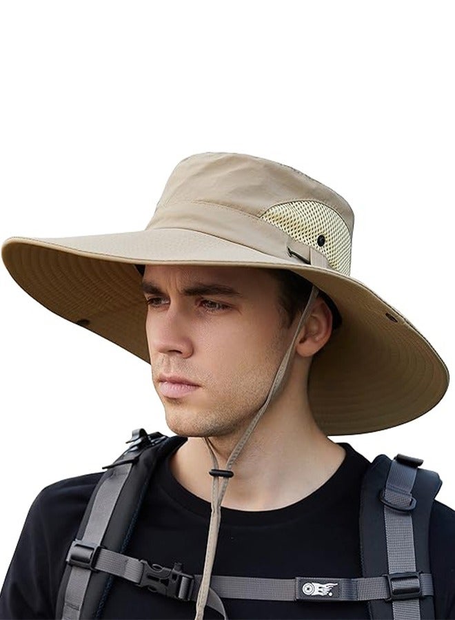 Sun Hats,UPF 50+ Waterproof Mesh Wide Brim Bucket Fishing Hat ,Summer Hat with Large Brim Sunshade outdoor Hat Mountaineering Sun Protection Breathable Sun Hat - Image 2
