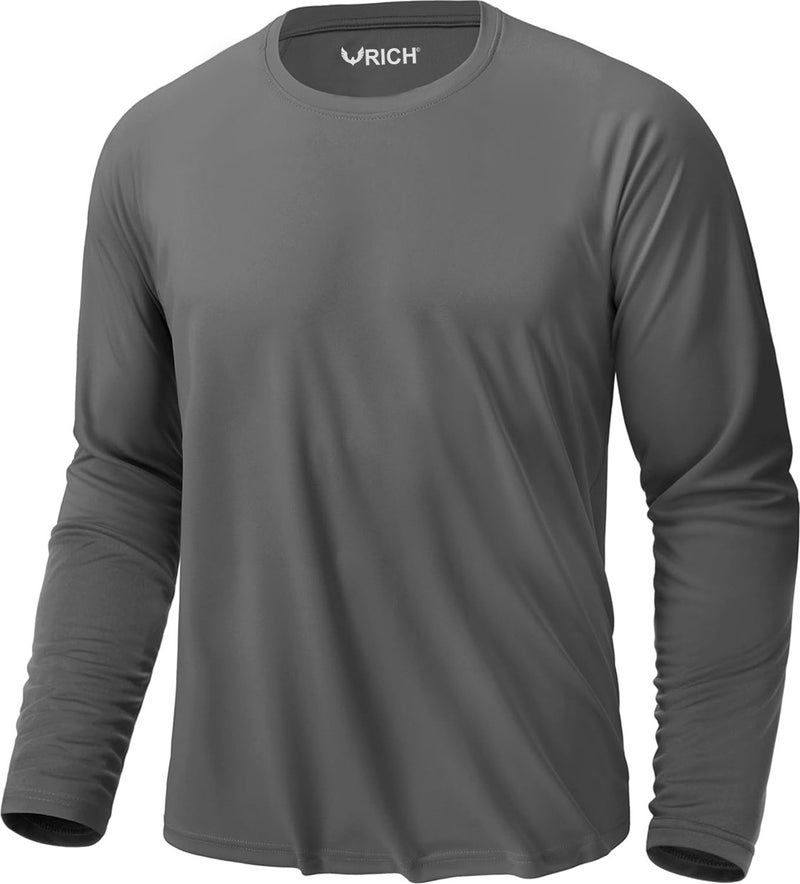 RICH Men's 3-Pack Basic Long Sleeve T-Shirt Sports Body T-Shirt - Image 4