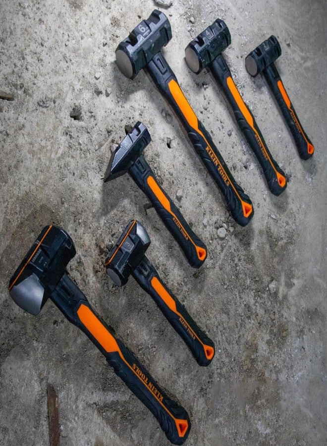 Klein Tools H80602 Sledge Hammer, 2-1/2 Pound Blacksmith Hammer with Fiberglass Handle and Wedge Face, Shock-Resistant Design for Striking and Demolition, Includes Lanyard Hole - Image 5