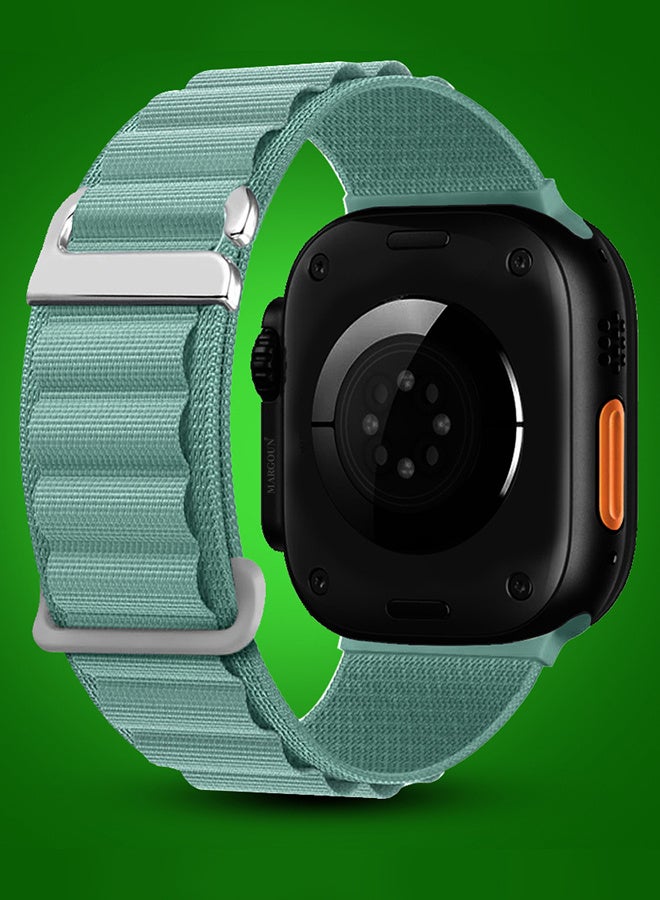 Replacement Band for Apple Watch Band 49mm 46mm 45mm 44mm - Alpine Loop Band for Women Men - Adjustable With Metal G-Hook Strap For iWatch Ultra Series SE 8/7/6/5/4/3/2/1 - Aquamarine - Image 3