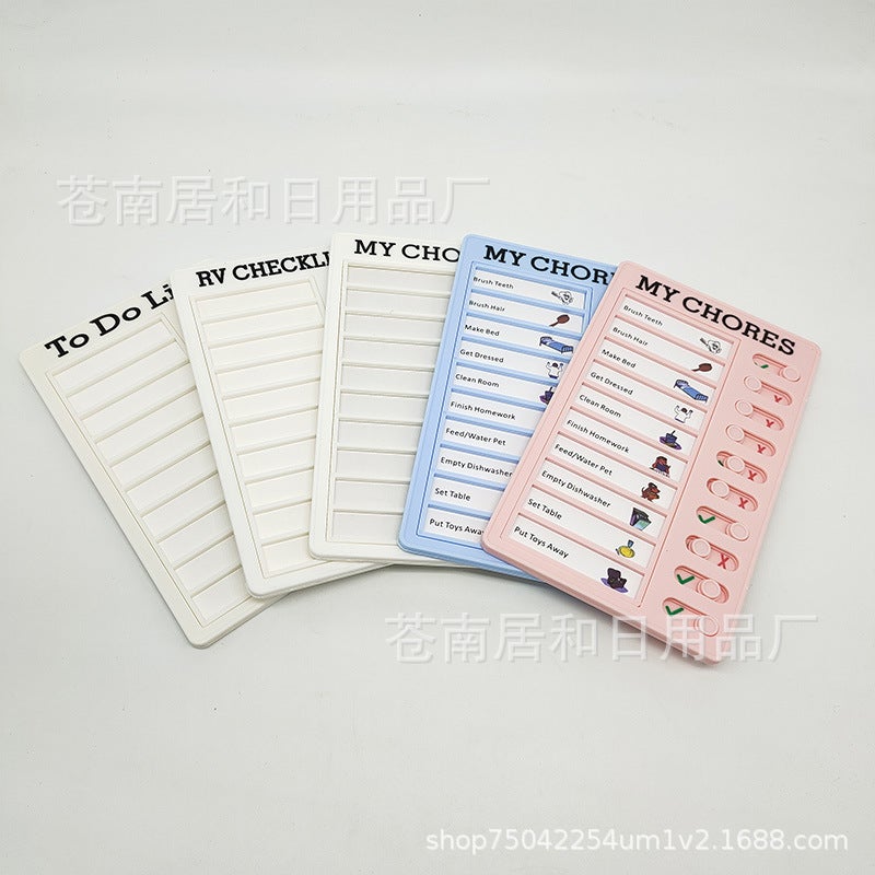 Self-Discipline Clock-In Device Rv Checklist Rv Note Message Checklist Memo Plastic Board - Image 3