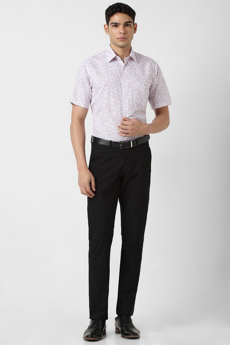 Van Heusen Men's Regular Fit Shirt (VHSHFCUBA21219_Lilac - Image 5