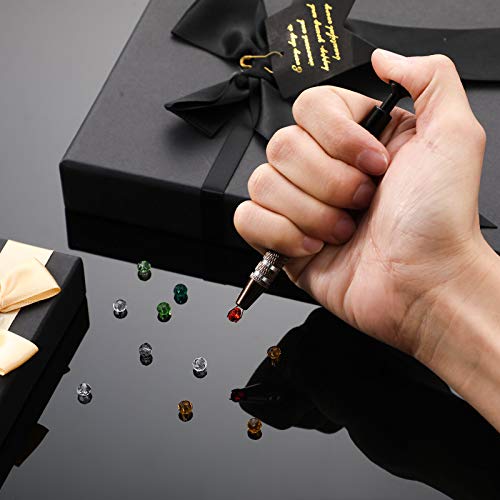 Mudder 4 Pcs 4 Claw Pearl Grabber Jeweler's Pick up Tool 4 Prongs Stainless Steel Piercing Ball Grabber for Small Parts Diamond Ic Chip Electronic Components Nail Clamping Gem(Brown) - Image 2