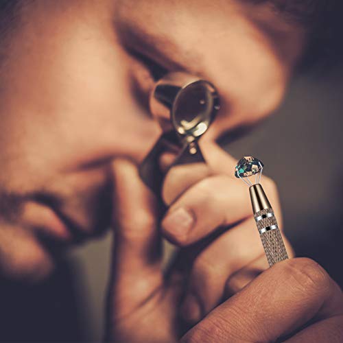 Mudder 4 Pcs 4 Claw Pearl Grabber Jeweler's Pick up Tool 4 Prongs Stainless Steel Piercing Ball Grabber for Small Parts Diamond Ic Chip Electronic Components Nail Clamping Gem(Brown) - Image 3