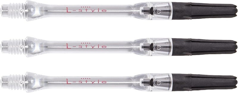 LSTYLE L-Shaft Carbon Dart Shafts – Silent (Spins) – Clear 370 Slim (XL) - Image 1