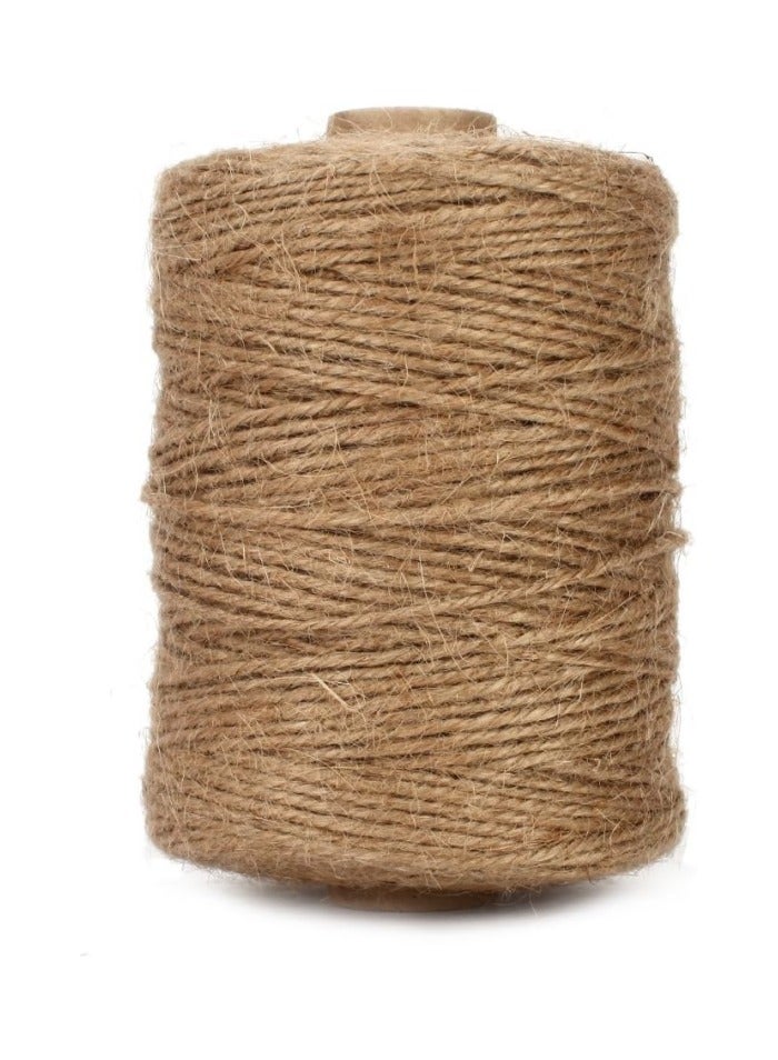 Generic Natural Jute Twine 100m - Handmade Rope for Gift Wrapping, Flower Arrangements, Gardening, Festive Decorations & DIY Crafts  - Image 1