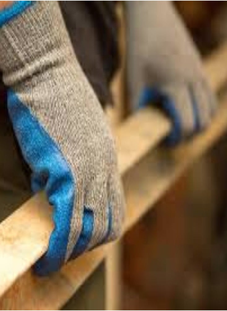 KNP - KNP Rubber Latex Double Coated Work Gloves 5 Pair - Image 1