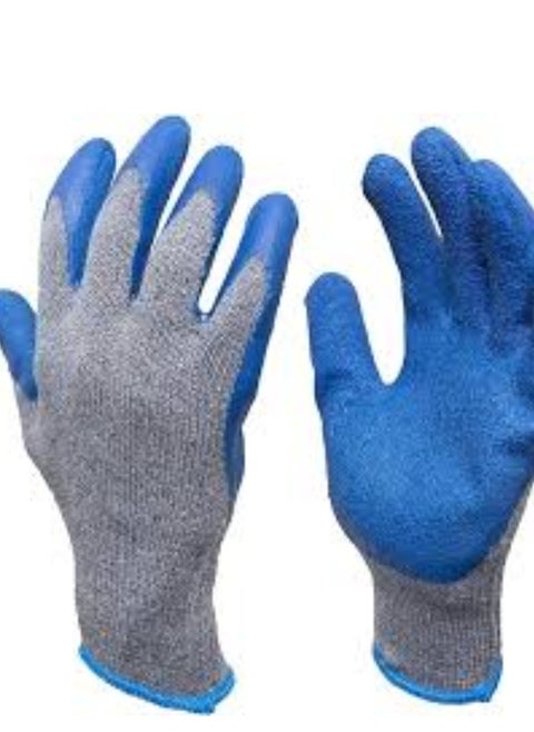 KNP Rubber Latex Double Coated Work Gloves 5 Pair