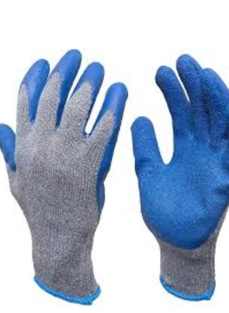KNP - KNP Rubber Latex Double Coated Work Gloves 5 Pair - Image 1