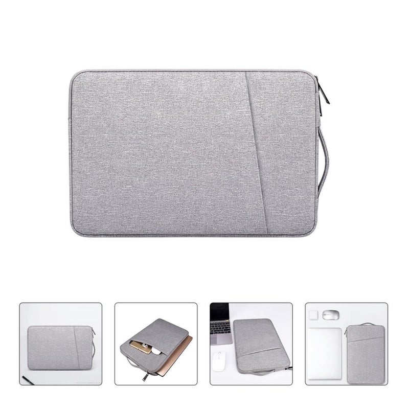 Gray Felt Laptop Sleeve for 13.3 Inch Notebook Travel Office Case 34.5x24.5x2.5cm - Image 4