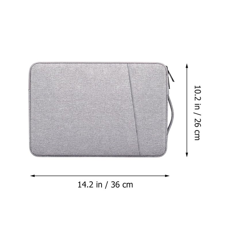 Gray Felt Laptop Sleeve for 13.3 Inch Notebook Travel Office Case 34.5x24.5x2.5cm - Image 3