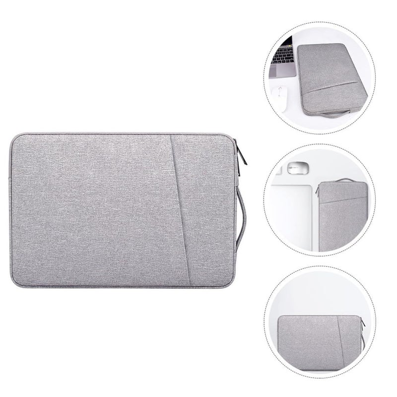 Gray Felt Laptop Sleeve for 13.3 Inch Notebook Travel Office Case 34.5x24.5x2.5cm - Image 5