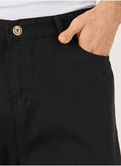 Styli Solid Mid Rise 5-Pocket Relaxed Fit Jeans  - Image 3
