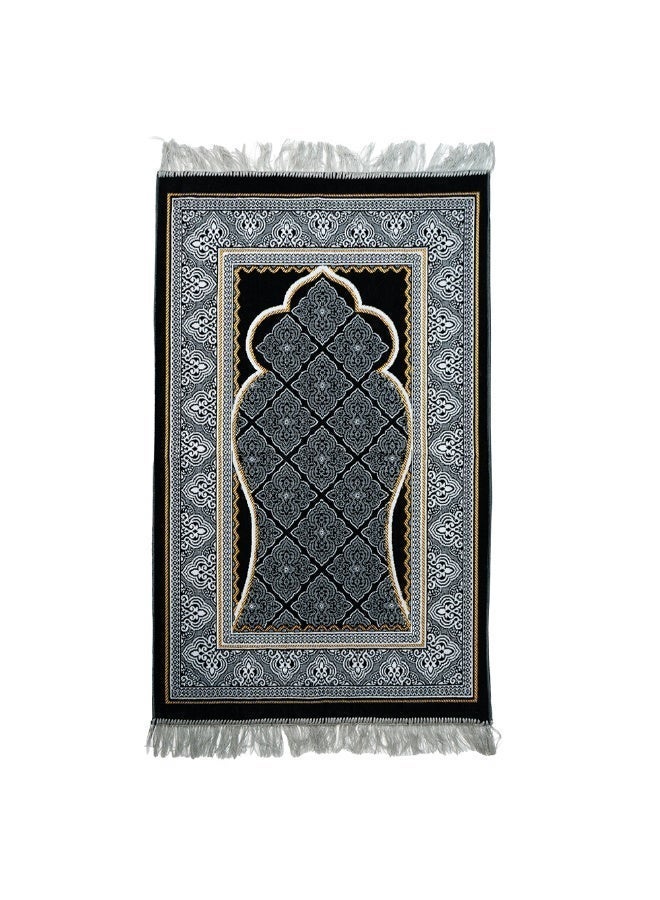 Portable Prayer Mat (Sajadah/Janamaz) – Lightweight, Foldable & Compact (Thinner than Foam Mats), Non-Slip Backing – Ideal for Travel, Home & Mosque ( ‌‌Black ) - Image 4