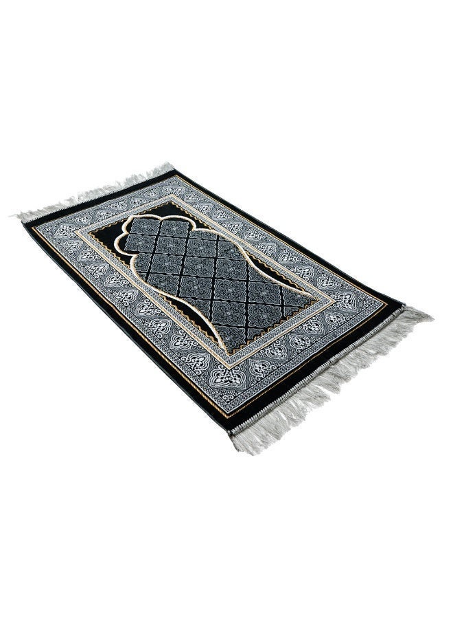 Portable Prayer Mat (Sajadah/Janamaz) – Lightweight, Foldable & Compact (Thinner than Foam Mats), Non-Slip Backing – Ideal for Travel, Home & Mosque ( ‌‌Black ) - Image 5