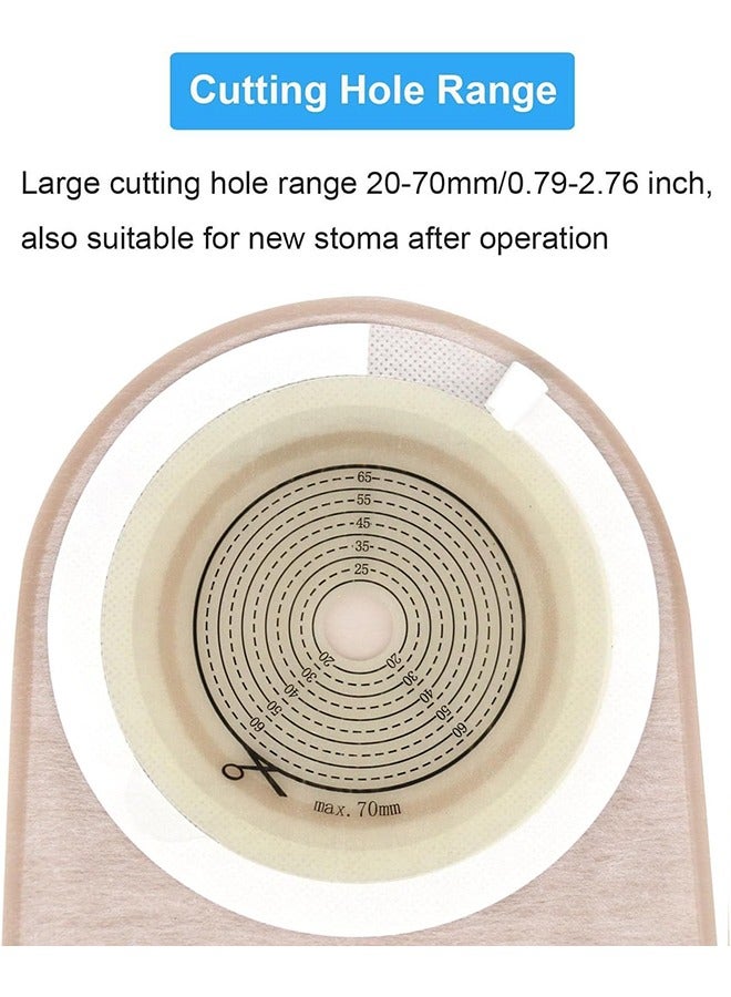 Generic Ostomy Supplies Colostomy Bags One Piece Ostomy Bag Ostomy Drainable Pouch for Ileostomy Stoma Care Cut to Fit 10 PCS  - Image 5