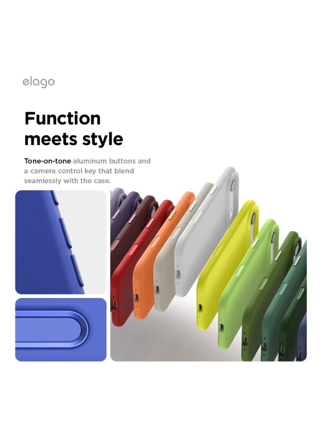 Elago Magnetic Liquid Silicone for iPhone 17 Air case cover [Camera Control Button Cover] compatible with MagSafe Shockproof - Cobalt Blue - Image 4