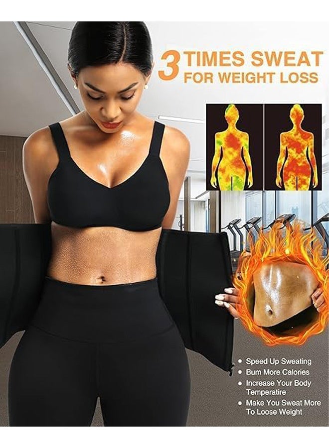 MXN Waist Trainer, Adjustable Waist Trainer for Women, Slimming Belt with Belly Sauna Bandage, Waist Slimming Belt Abdomen Shaper Compression Wrap for Men and Women (L) - Image 5