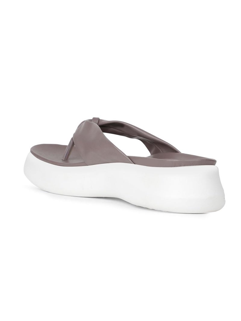 Bata Costa Thong Women's Grey Flat Thongs - 8 UK (5712557) - Image 3