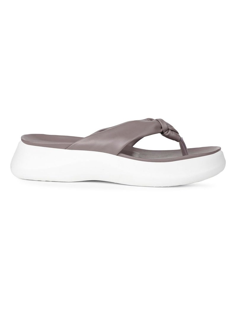 Bata Costa Thong Women's Grey Flat Thongs - 8 UK (5712557) - Image 2