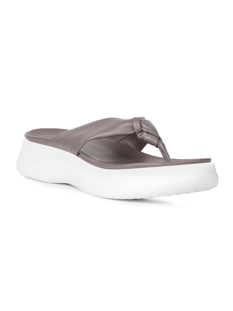 Bata Costa Thong Women's Grey Flat Thongs - 8 UK (5712557) - Image 1
