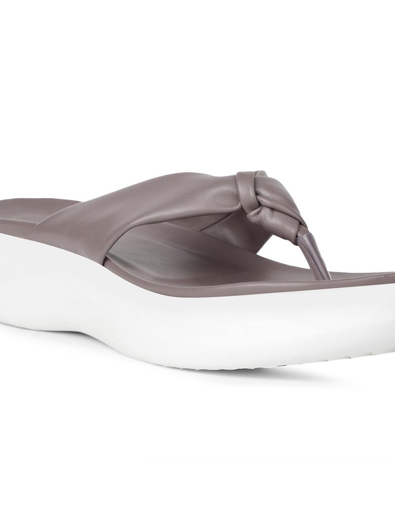 Bata Costa Thong Women's Grey Flat Thongs - 8 UK (5712557) - Image 5