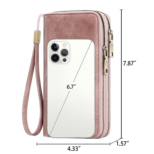GAEKEAO Wallet for Women Clutch RFID Blocking Leather Wristlet Purse Large Capacity Credit Card Holder with Grip Hand Strap - Image 5