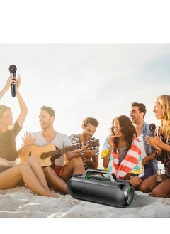 ACEFAST ACEFAST K1 Wireless Bluetooth Speaker – Portable Karaoke Machine with 2 Microphones, Subwoofer, 360° Surround Sound, KTV Function, 200W Power, 18000mAh Battery, Supports Live Broadcast, AUX, TF Card, U Disk – Ideal for Home & Party  - Image 4