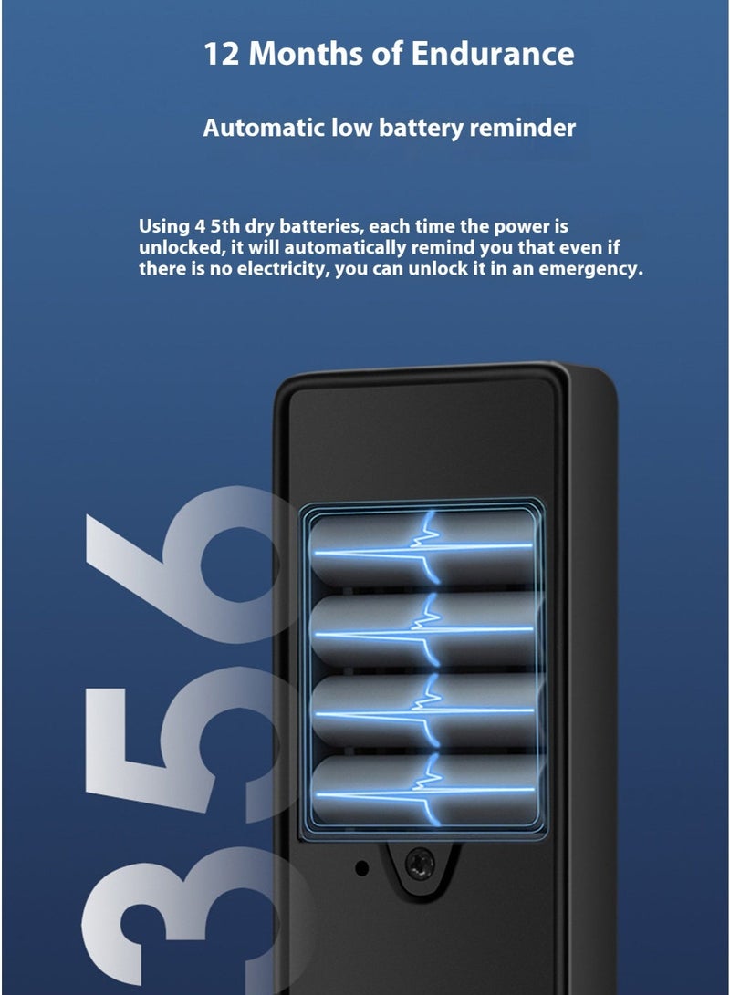 Sharpdo Home Smart Door Lock Remote Electronic Password Lock Smart Lock Tuya Bluetooth/Password/Swipe Card/Gateway (No Fingerprint Unlocking) Door Lock Smart Lock Replacement Parts Keyless Door Lock Combination Key Door Lock - Image 1