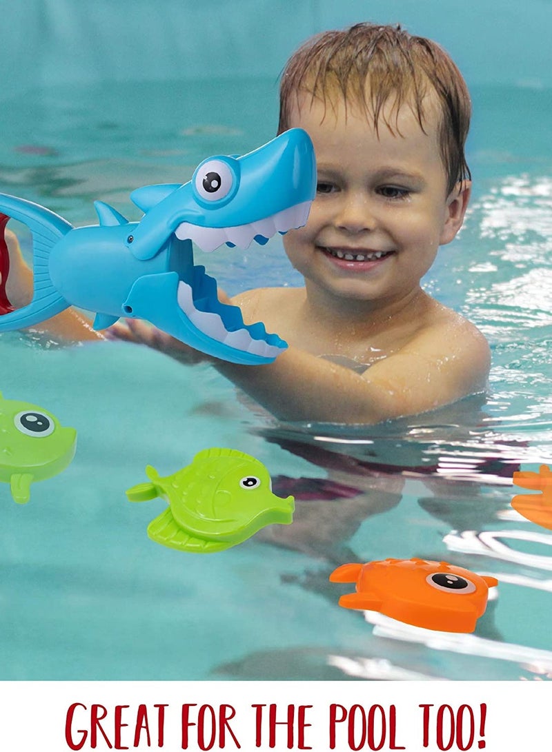SOLARAE Bath Toys Fun Baby Bathtub Toy Shark Bath Toy for Toddlers Boys Girls Shark Grabber with 4 Toy Fish Included (Shark Grabber) - Image 5
