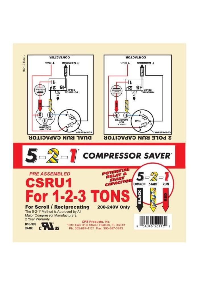 CPS 5-2-1 CSRU1 Compressor Saver for 1 to 3 Ton Units - Image 2