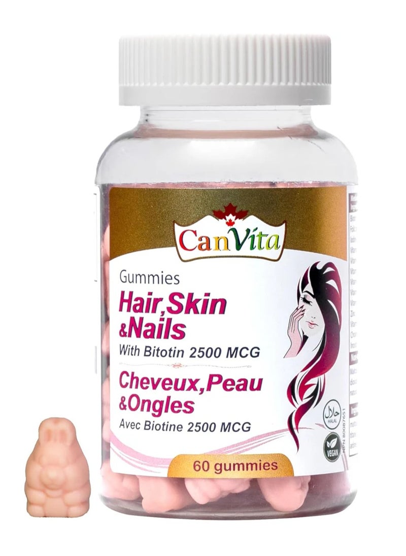 Canvita - CAREVITA Hair,Skin and Nails with biotin 60 gummies - Image 1