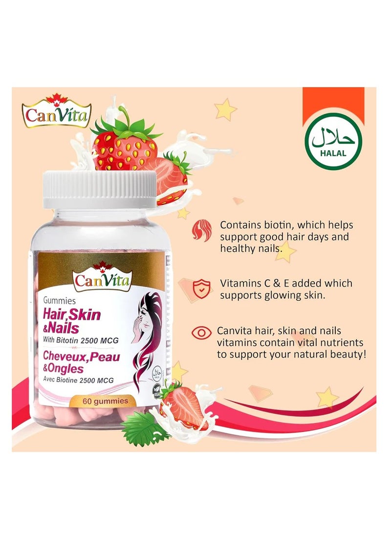 Canvita - CAREVITA Hair,Skin and Nails with biotin 60 gummies - Image 1