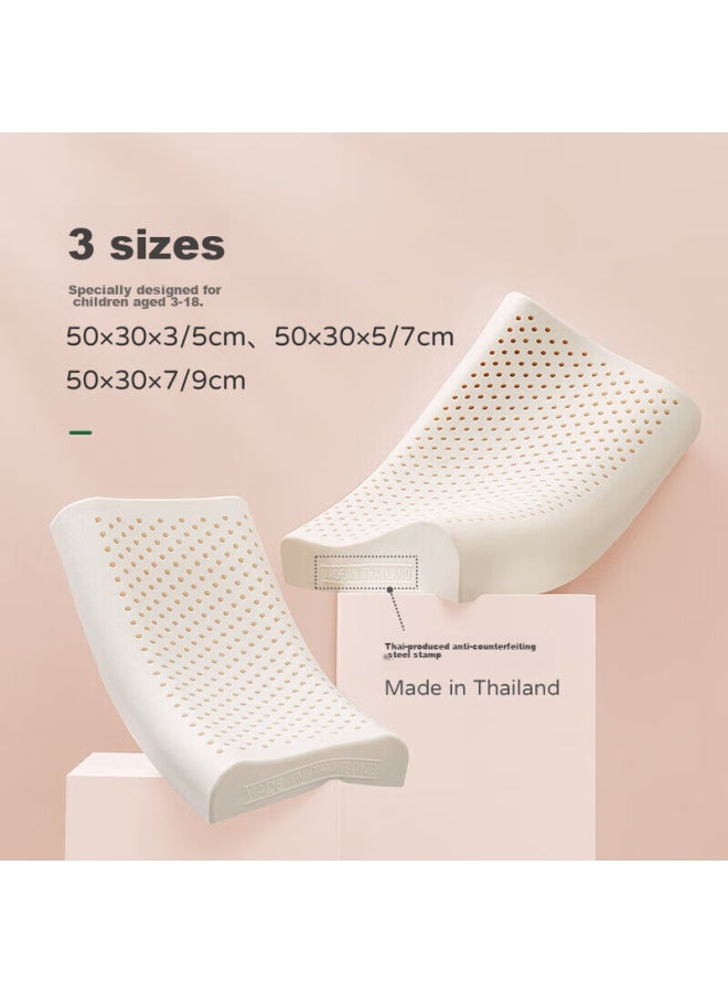 GOLDEN TREE Jinxiangshu Thai Imported Latex Pillow, Cervical Pillow, Rubber Sleep Pillow, Comfortable Wave Pillow For Children And Teenagers, 10 Years Old - Image 5