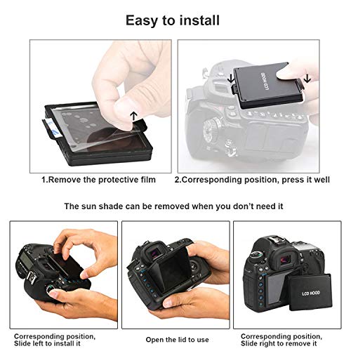 STSEETOP Camera LCD Sun Shade Sun Hood Camera LCD Viewfinder Professional Optical Sunshade with Screen Protector for Nikon D4 D4S - Image 2