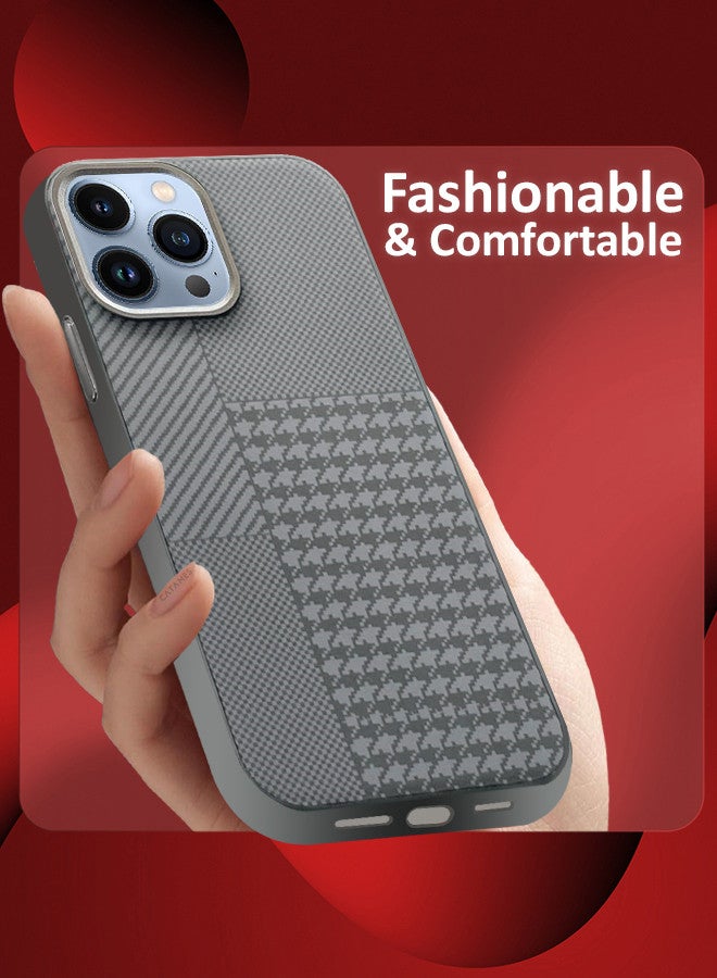CATANES [for iPhone 13 Pro Max] Case Cover 2024 New Pattern Aramid Carbon Fiber Phone Case Slim & Light Design - Image 3