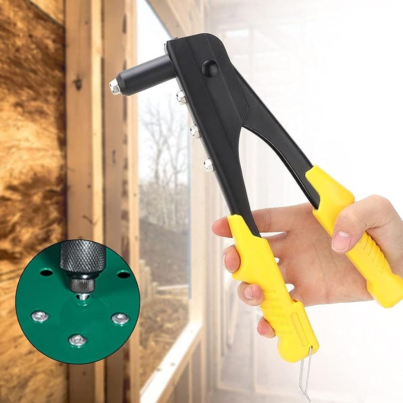 مسدس برشام احترافي ثقيل مقاس 10 بوصة من فولاذ الكروم فاناديوم بتصميم أنف رفيع من 2.4 مم إلى 4.8 مم - Image 4