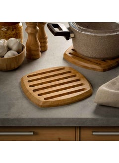 ALBERTO Bamboo Square Trivet  - Image 4
