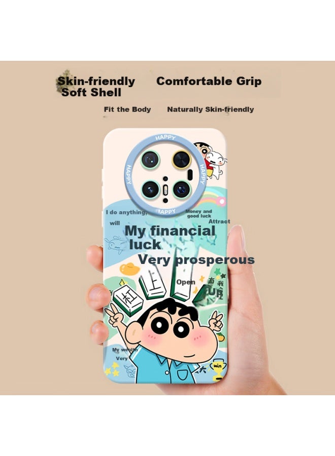 Inkaida Yingkaida Huawei Mate 70 Pro Phone Case Huawei Mate 70 Pro Protective Cover Full Coverage Anti-drop Men And Women Creative Internet Celebrity Protective Shell Eye My Wealth Is Very Prosperous - Image 2