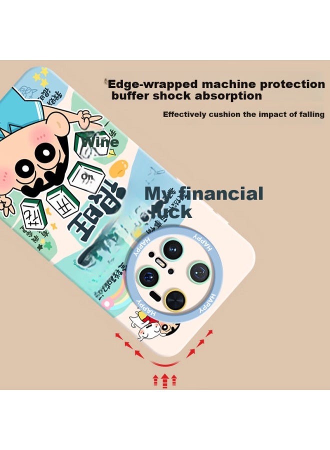 Inkaida Yingkaida Huawei Mate 70 Pro Phone Case Huawei Mate 70 Pro Protective Cover Full Coverage Anti-drop Men And Women Creative Internet Celebrity Protective Shell Eye My Wealth Is Very Prosperous - Image 3