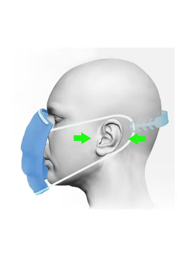 واي جيه 10 قطع قناع قابل للتعديل مشبك الأذن الأشرطة ، أزرق ، وردي ، أبيض ، مطابقة متعددة الألوان ، - Image 4