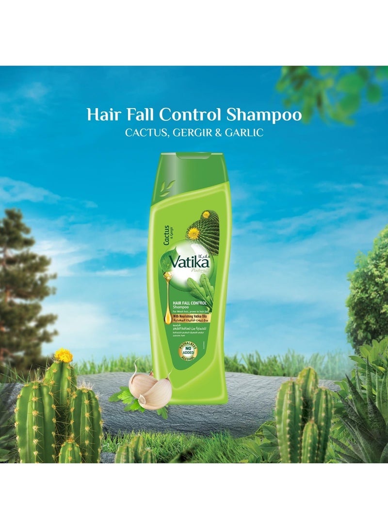 Vatika Ayurveda Vatika Naturals Hair Fall Control Shampoo | Enriched with Cactus & Gergir | For Weak Hair - 200 ml  - Image 2