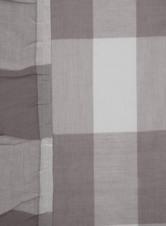 Piper Classics Madison Check Gray King Size Pillow Cases, Set of 2, 21" L x 37" W, Buffalo Check Gray and Ivory Bedding Accent w/Fresh Farmhouse Style - Image 4