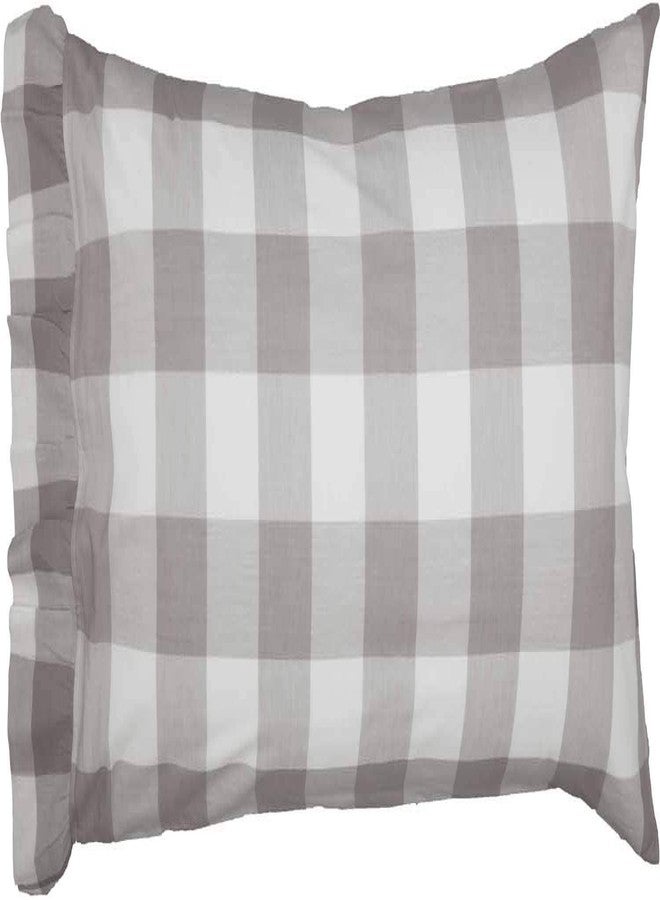 Piper Classics Madison Check Gray King Size Pillow Cases, Set of 2, 21" L x 37" W, Buffalo Check Gray and Ivory Bedding Accent w/Fresh Farmhouse Style - Image 3
