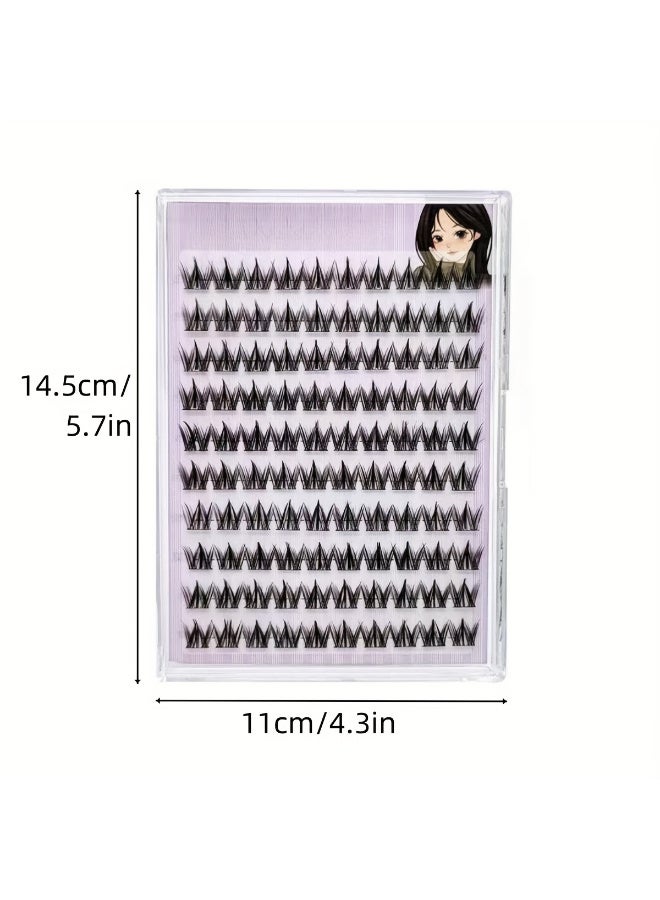 False Eyelashes 100Pcs Self Adhesive Eyelashes   Natural Look No Glue Needed 3D Effect Eyelash Reusable Lashes  Black Synthetic Hair, False Eyelash Clusters - Image 3